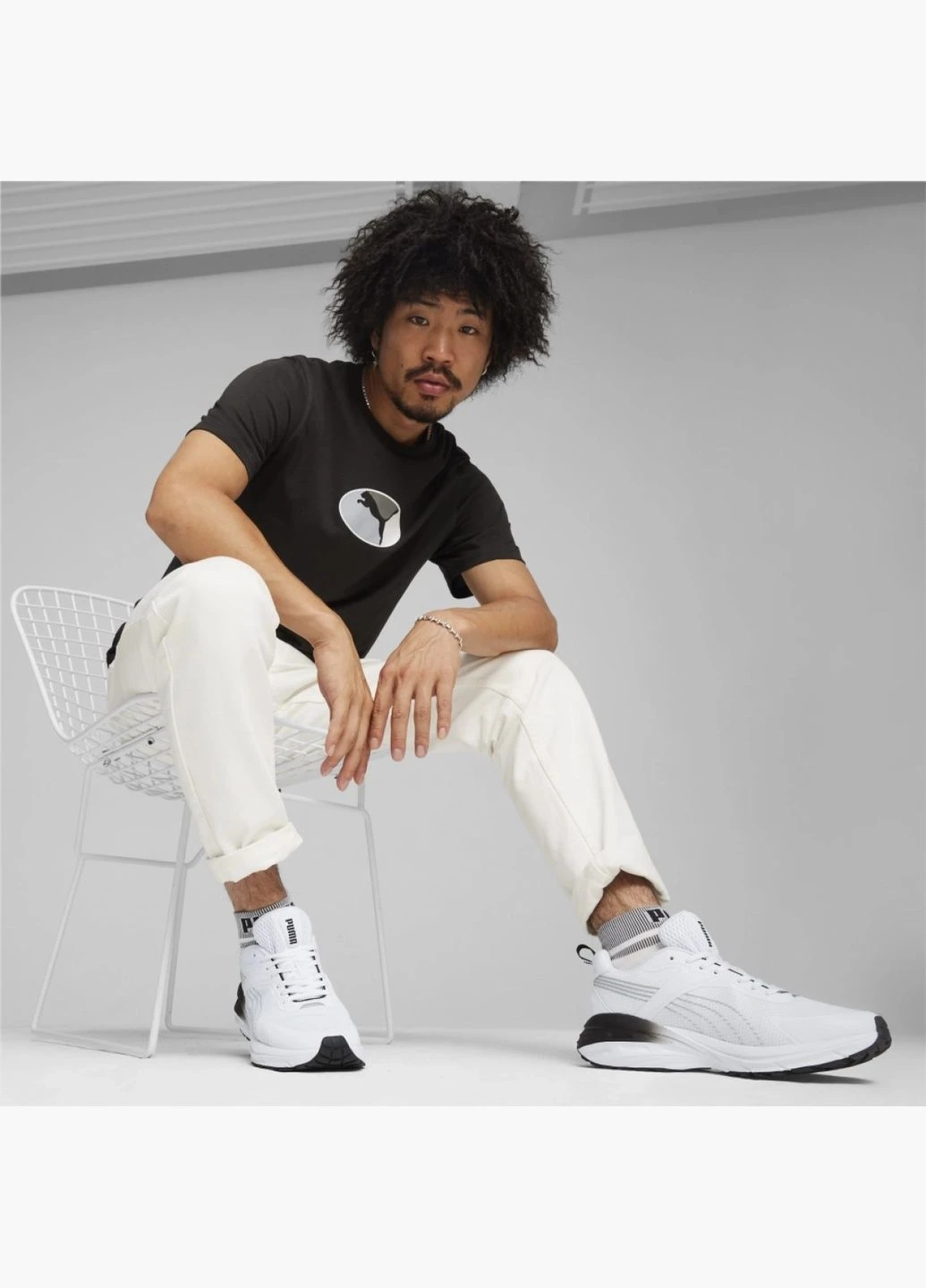 Белые всесезонные кроссовки унисекс hypnotic white 395235-03 Puma