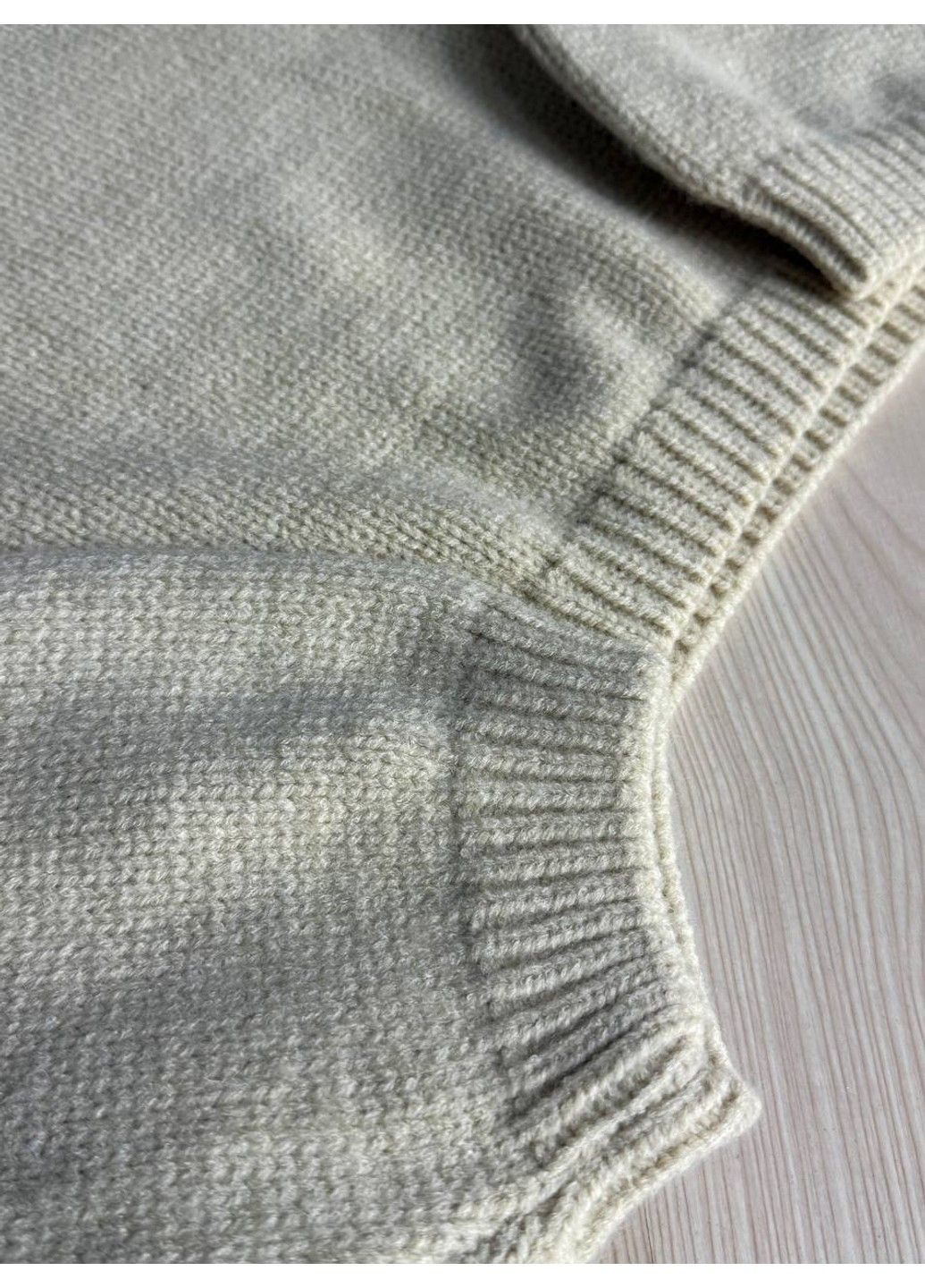 Бежевий демісезонний светр жіночий fancy matinee 539 оверсайз однотонний No Brand