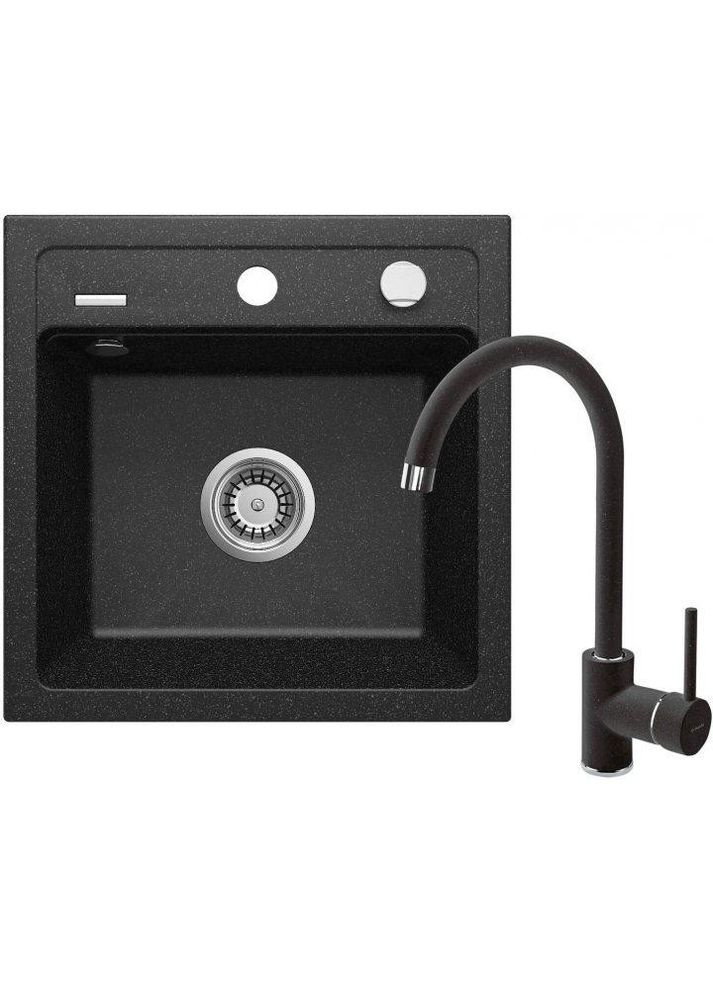 Кухонная мойка Zorba 440х440х184 мм (ZQZA2103) со смесителем Nemezja BEN_262M Deante (332977784)
