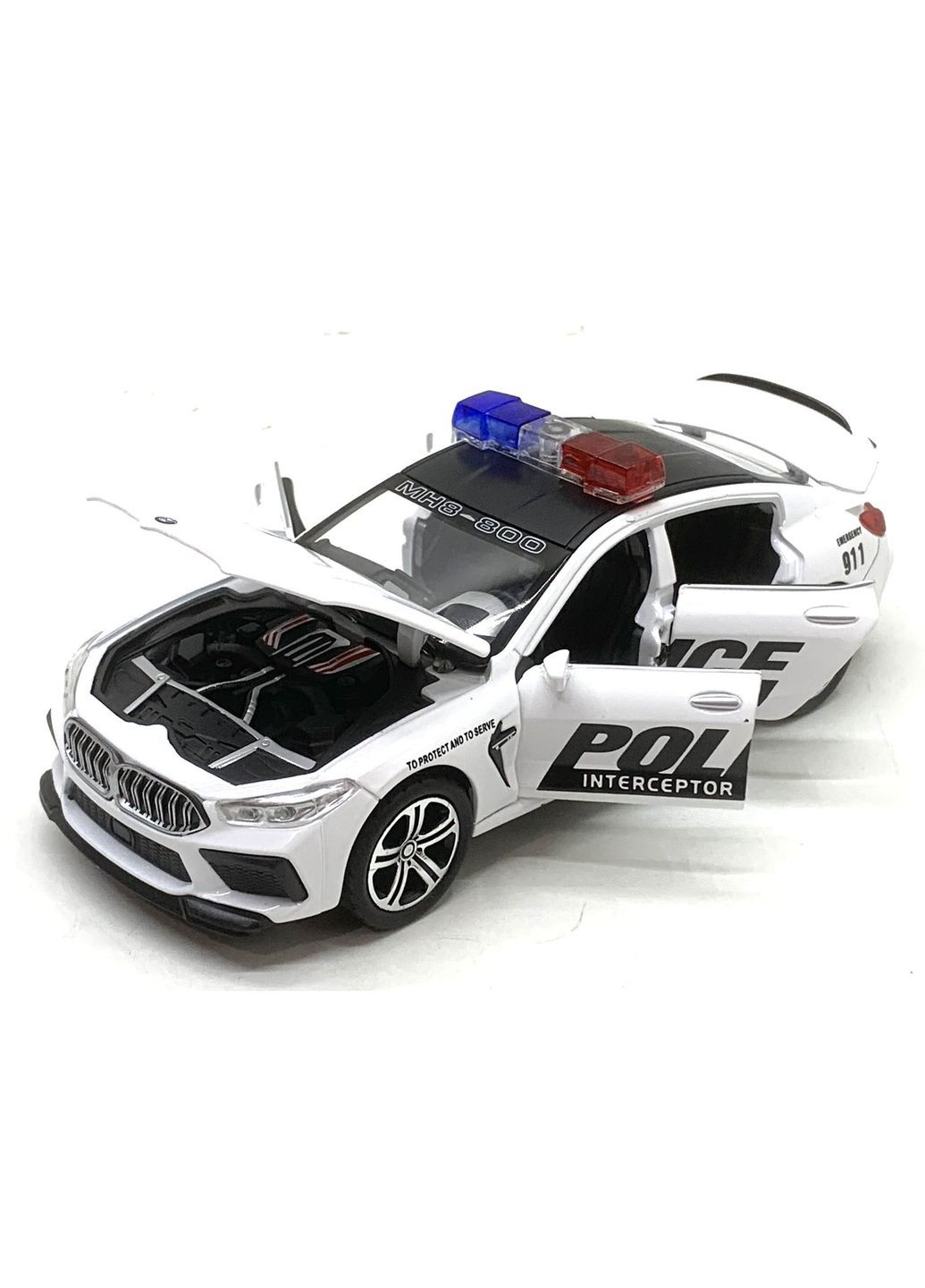 Машина Автосвіт BMW M8 інерційна відчиняються двері 16 см Біла (AP-1958) No Brand (302215606)