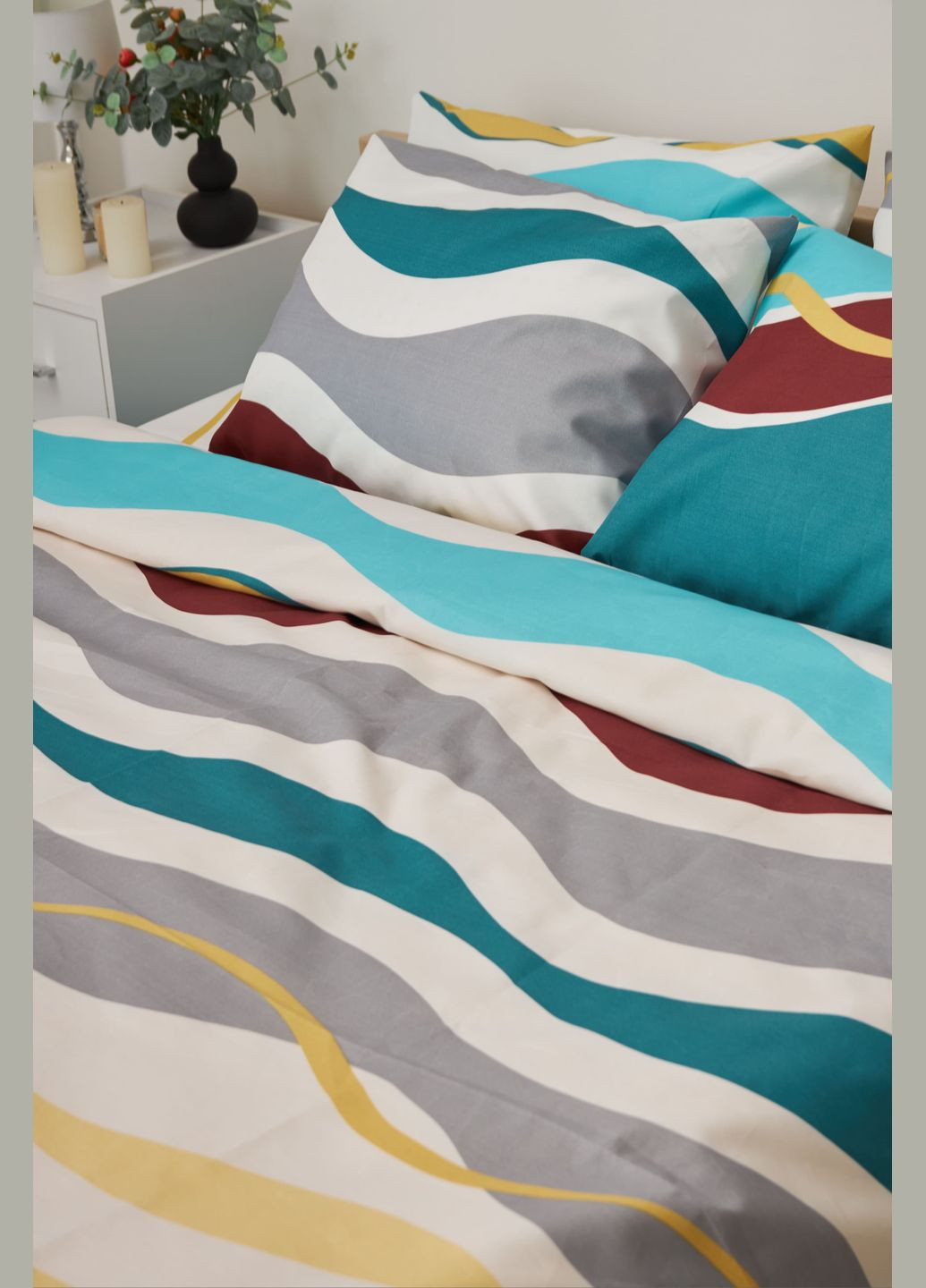 Комплект постельного белья семейный 143х210х2 наволочки 2х70х70 Микросатин Premium (MS-820001450) Moon&Star Tangerine (285717160)