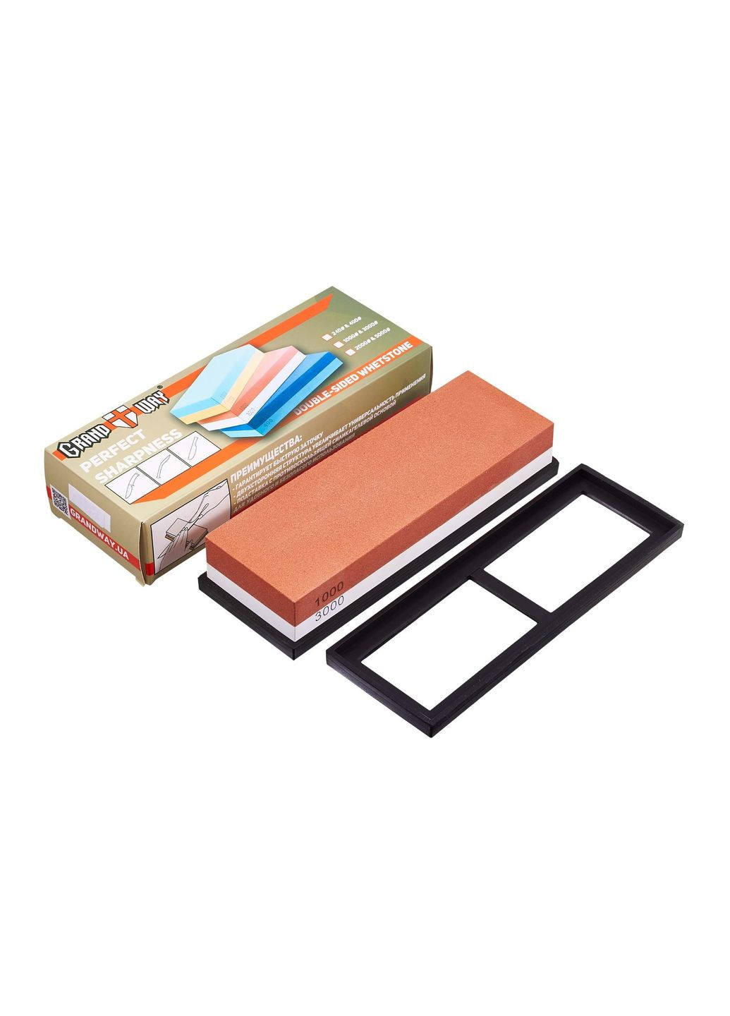 Камінь точильний двосторонній 6262 (1000/3000 grit) Grand Way (341287800)