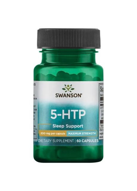 5-НТР 200 мг L-5 гидрокситриптофан для улучшения сна и настроения 60 капсул Swanson (264648194)