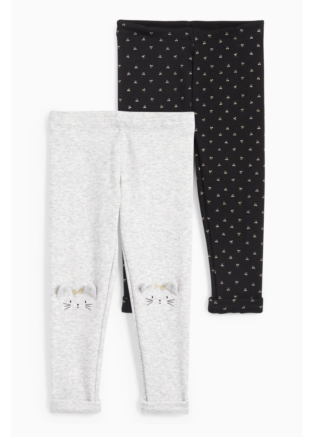 Комбинированные демисезонные леггинсы на флисе (2шт.) C&A