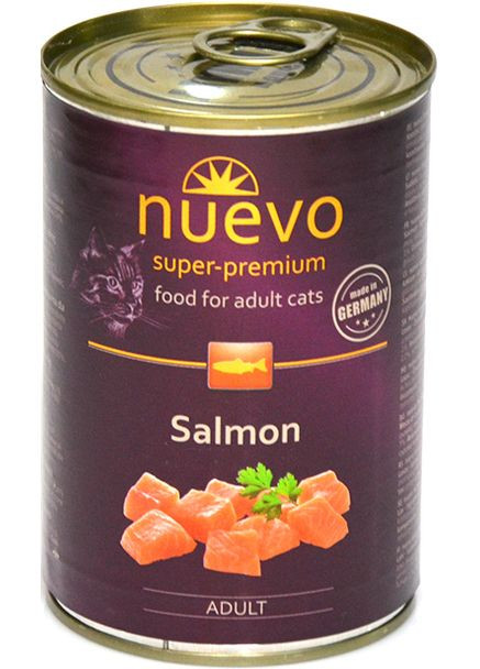 Консерва для кішок Adult з лососем 200 г (4250231595134) Nuevo (279564874)