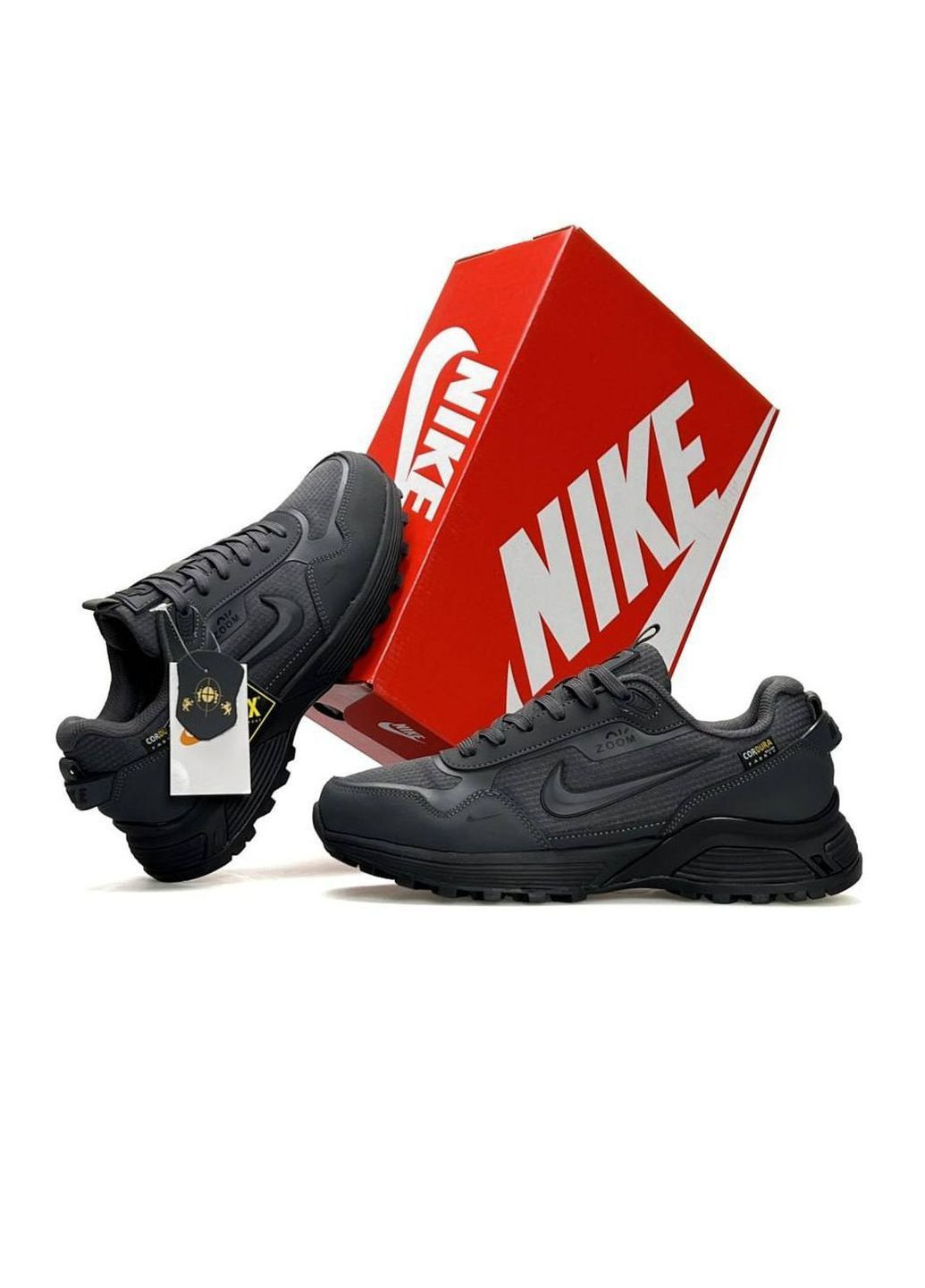 Серые демисезонные кроссовки No Brand