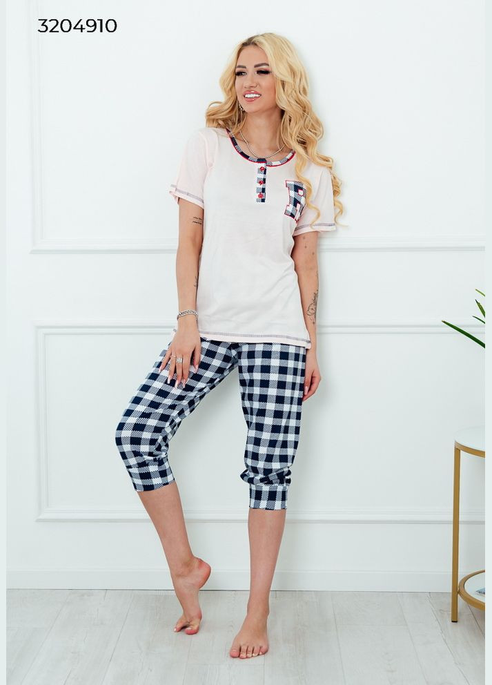 Прозорий жіночий комплект футболка та бриджі Dalmina