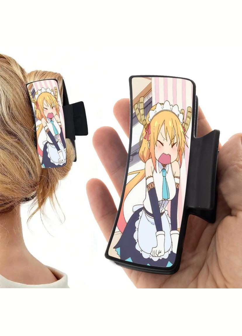 Заколка крабик для волосся Аніме Драконопокоївка пані кобаяші #0004 чорний No Brand (315631530)