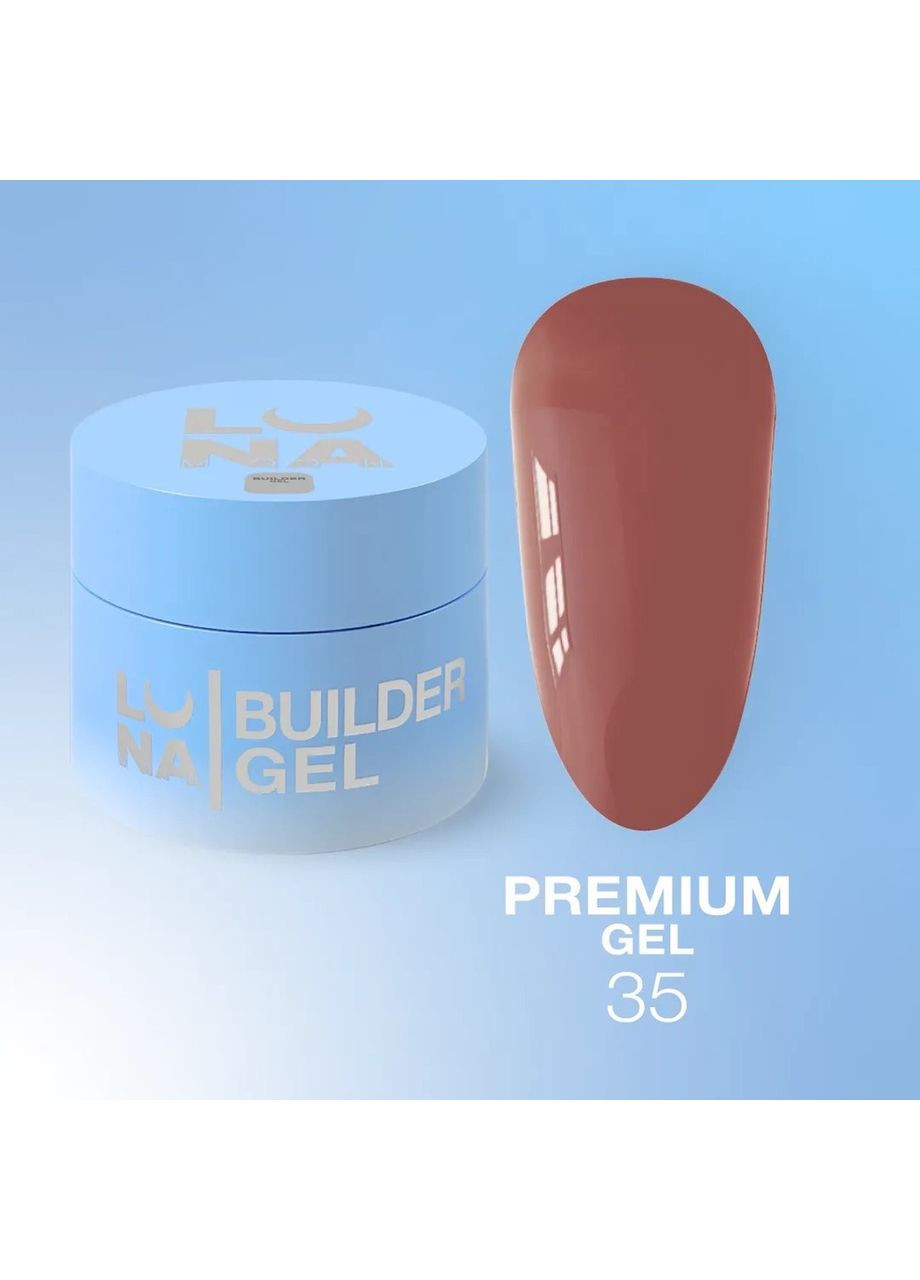 Гель для нарощування Premium Gel №35, 15 мл Luna (365062704)