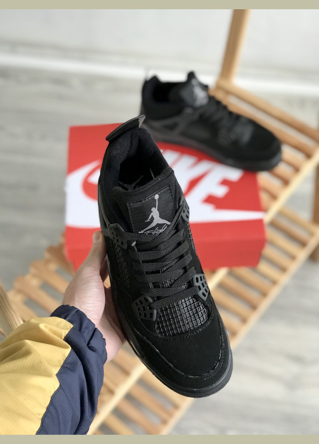 Кросівки жіночі і чоловічі Nike Air Jordan 4 Retro Black Cat black | Найк Аір Джордан 4 Ретро Блек Кет чорні No Brand чорні всесезони (307288639)