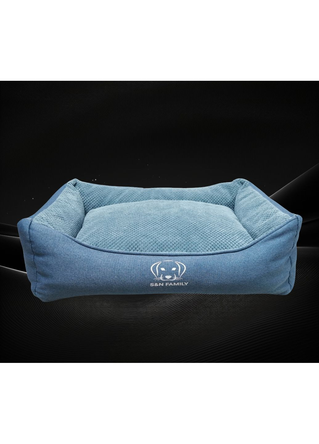 Лежанка 60х50х14см из текстиля для маленьких собак и кошек "Fiolent" (Cиний) S&N Family (361204601)