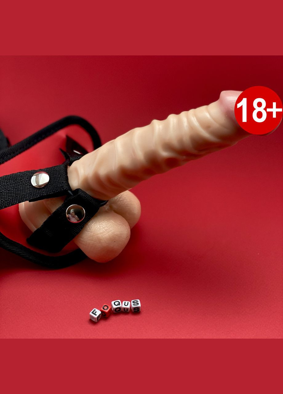 Страпон на ременях силіконовий Tigran S6 21*3,5 см реалістичний на пояс Lovetoy (303885571)