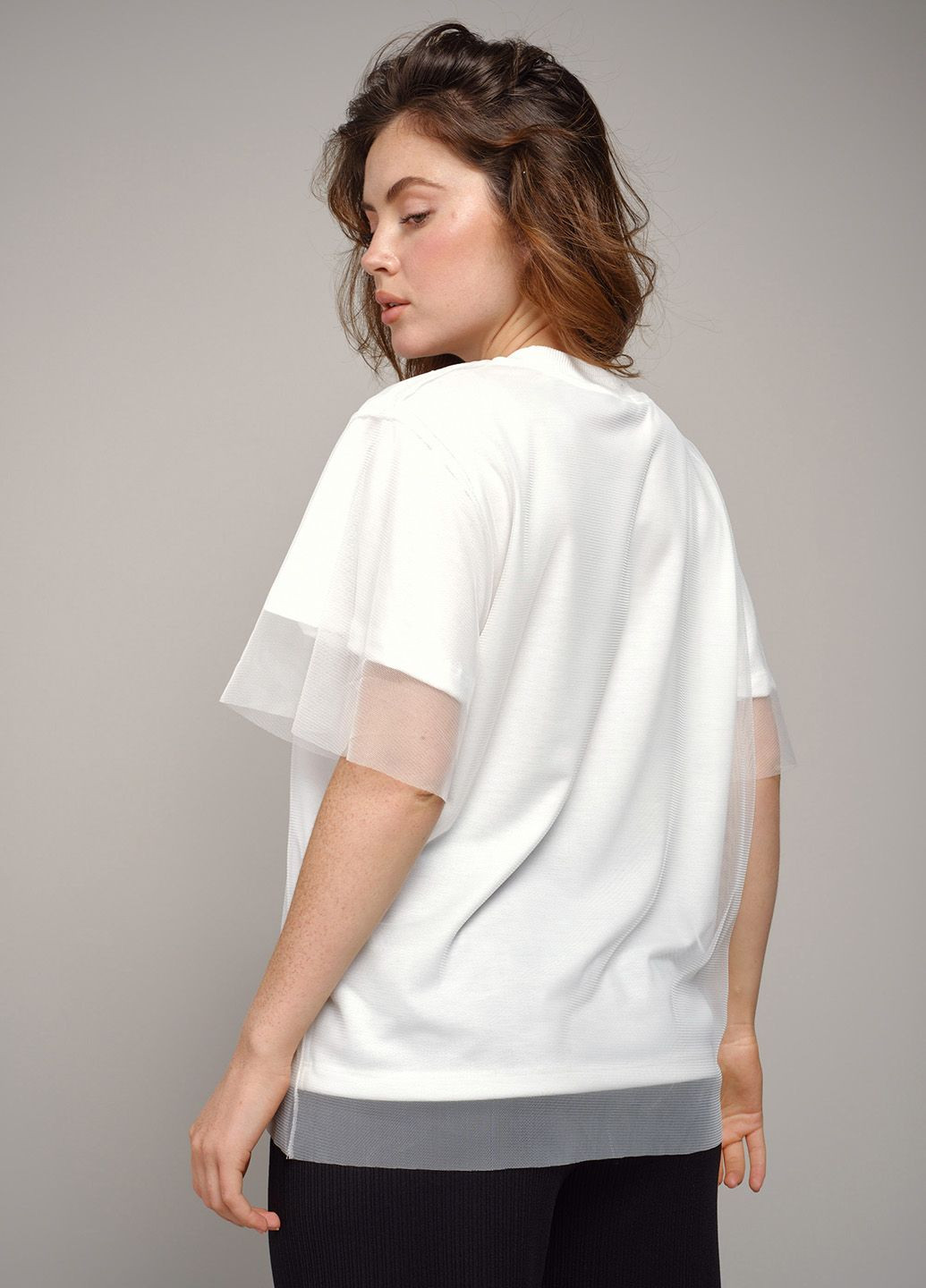 Біла літня футболка жіноча з сіткою 342773 Power