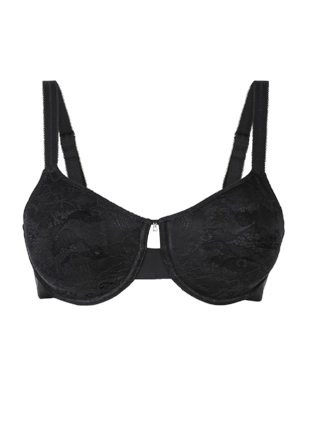 Чёрный женский бюстгальтер с кружевом. Esmara