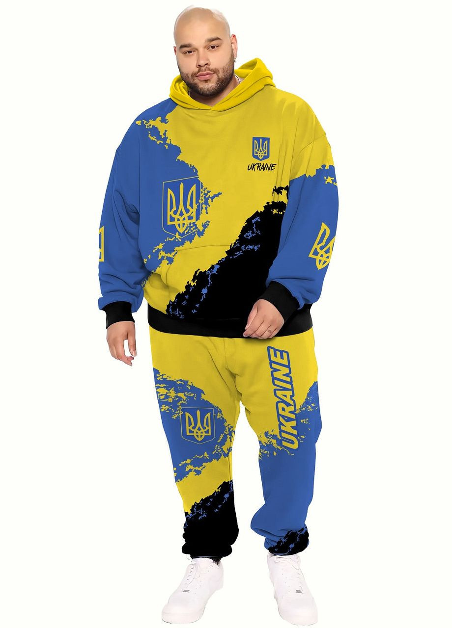 Спортивный костюм батал мужской хит Яскраво (322720642)