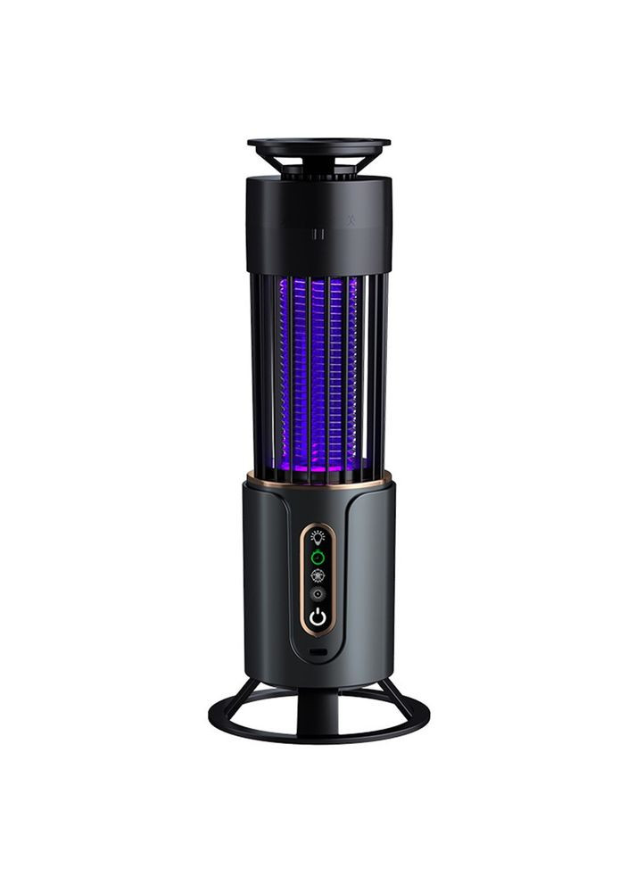 Кемпінгова лампа-знищувач комарів E10 2-в-1 USB 1200 мА·год, темно-сіра | Ультрафіолетова лампа від комах China (364233615)