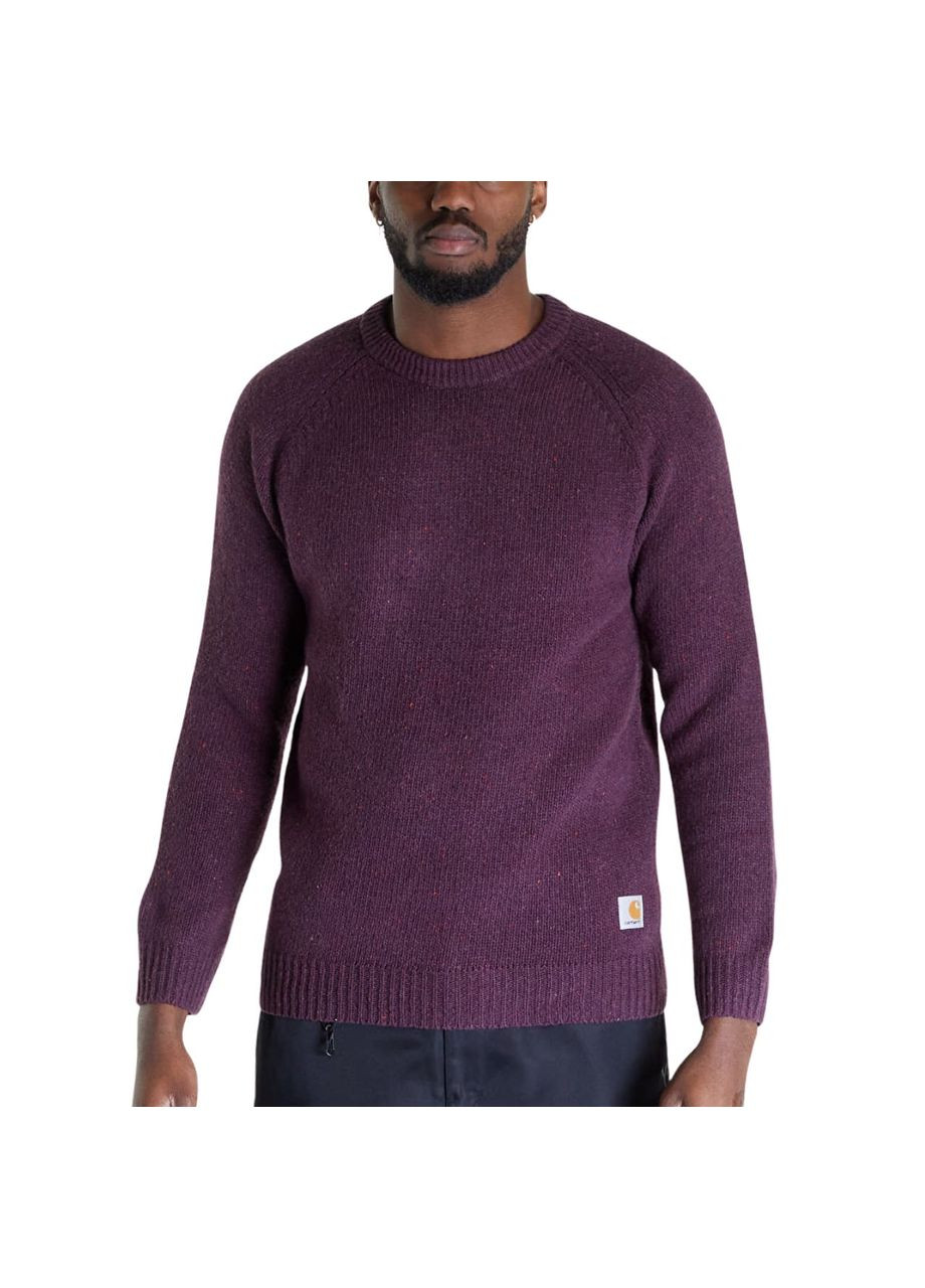 Фіолетовий демісезонний светр wip anglistic weater i010977 speckled dark plum Carhartt