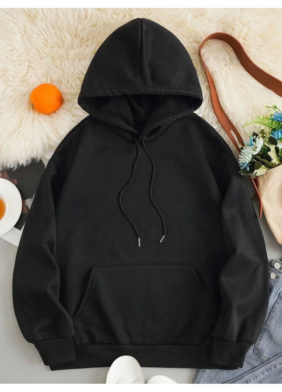 Худі жіноче, світшот чорний, модна толстовка 2700322483 розмір No Brand (351372807)