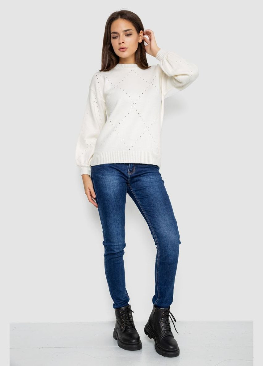 Светр жіночий, колір молочний, 244R2026-8 Ager (355471280)