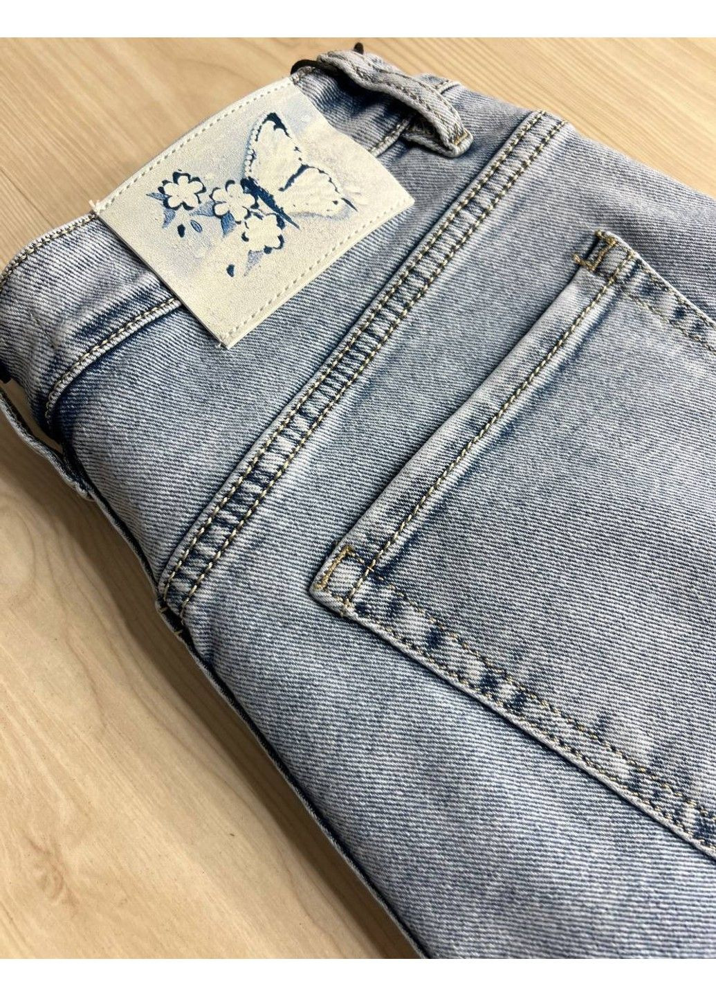 Шорты женские джинсовые Liana 4-015 бермуды высокая посадка большие размеры стрейч голубые Lian (328057023)