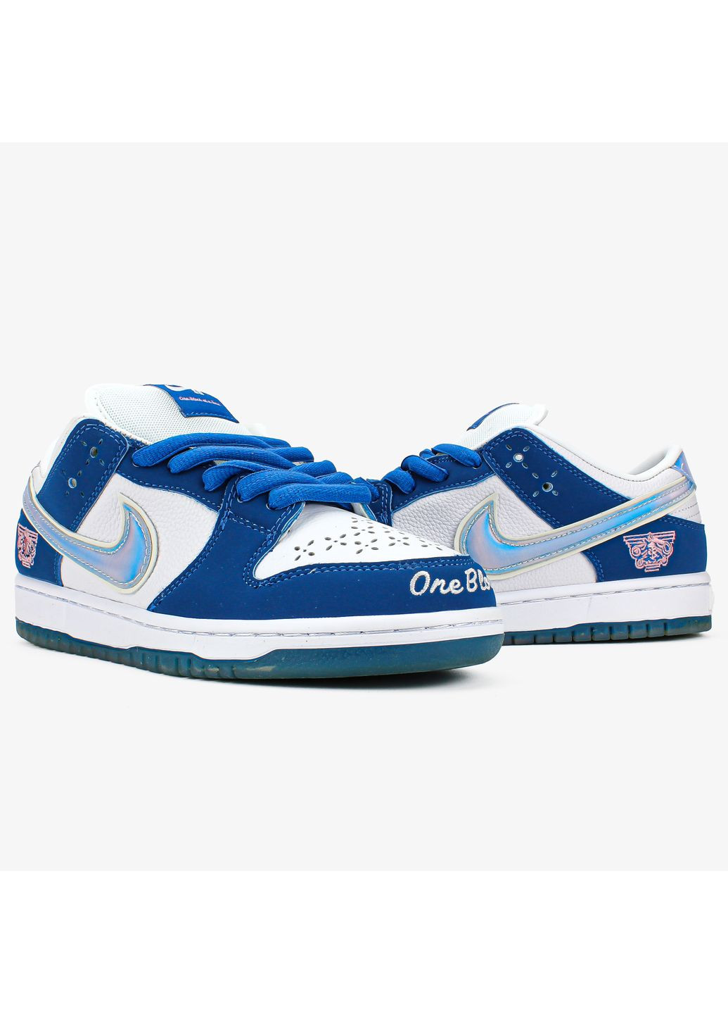 Синій Осінні кросівки чоловічі і жіночі nike sb dunk "born and raised" blue white | найк сб данк сині білі No Brand