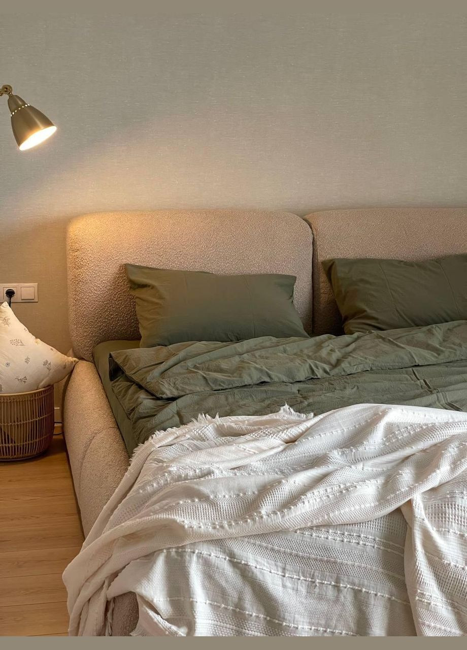 Постельное белье Антиаллергенное Евро 200х220 наволочка 70х70 2шт Хаки (П4К-al-sikel-var-004-01) No Brand (348095228)