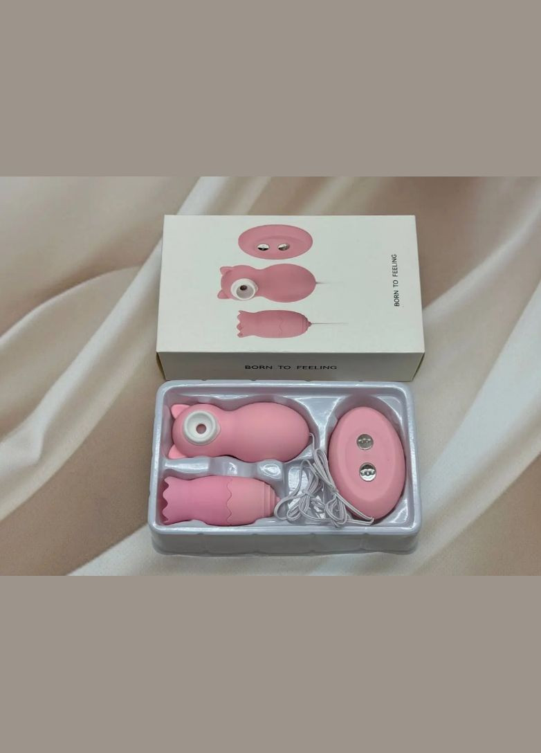 Набір вібратор силіконовий вагінальний Вакуумний стимулятор клітора і сосків Лубриканти Duai 60 мл 4 штуки No Brand (331345538)