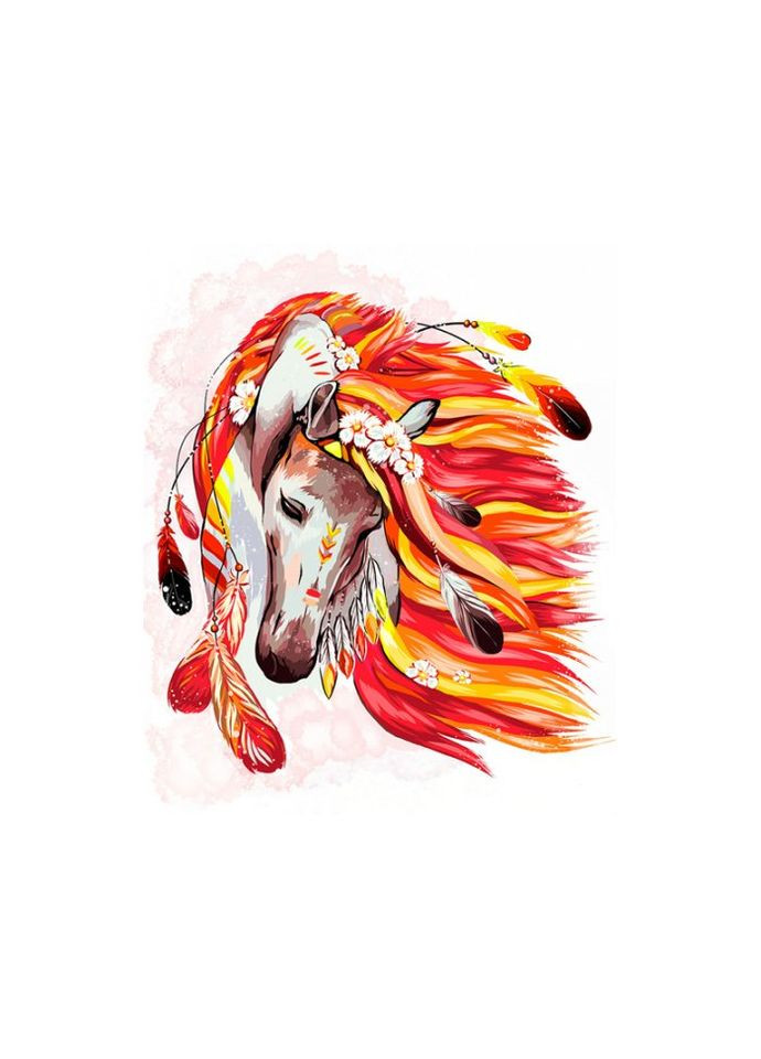 Картина по номерам Огненная лошадь, (40х50 см) Danko Toys (293422248)