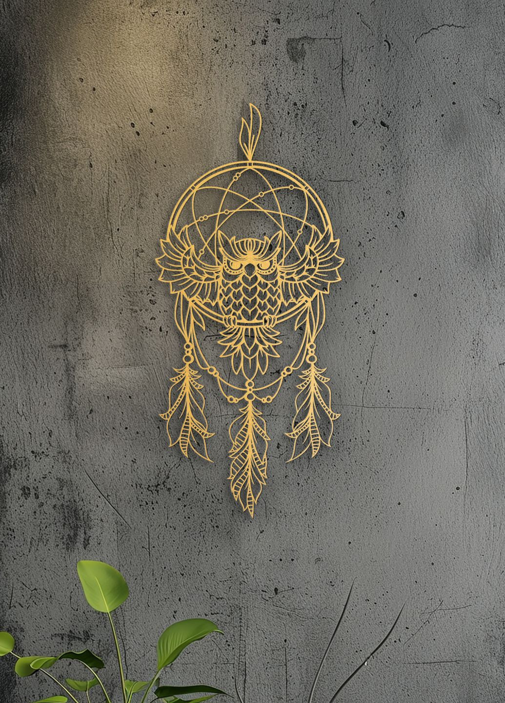 Настінний декор для дому, декоративне панно з дерева "Мудра сова", картина лофт 30х15 см Woodyard (292112838)