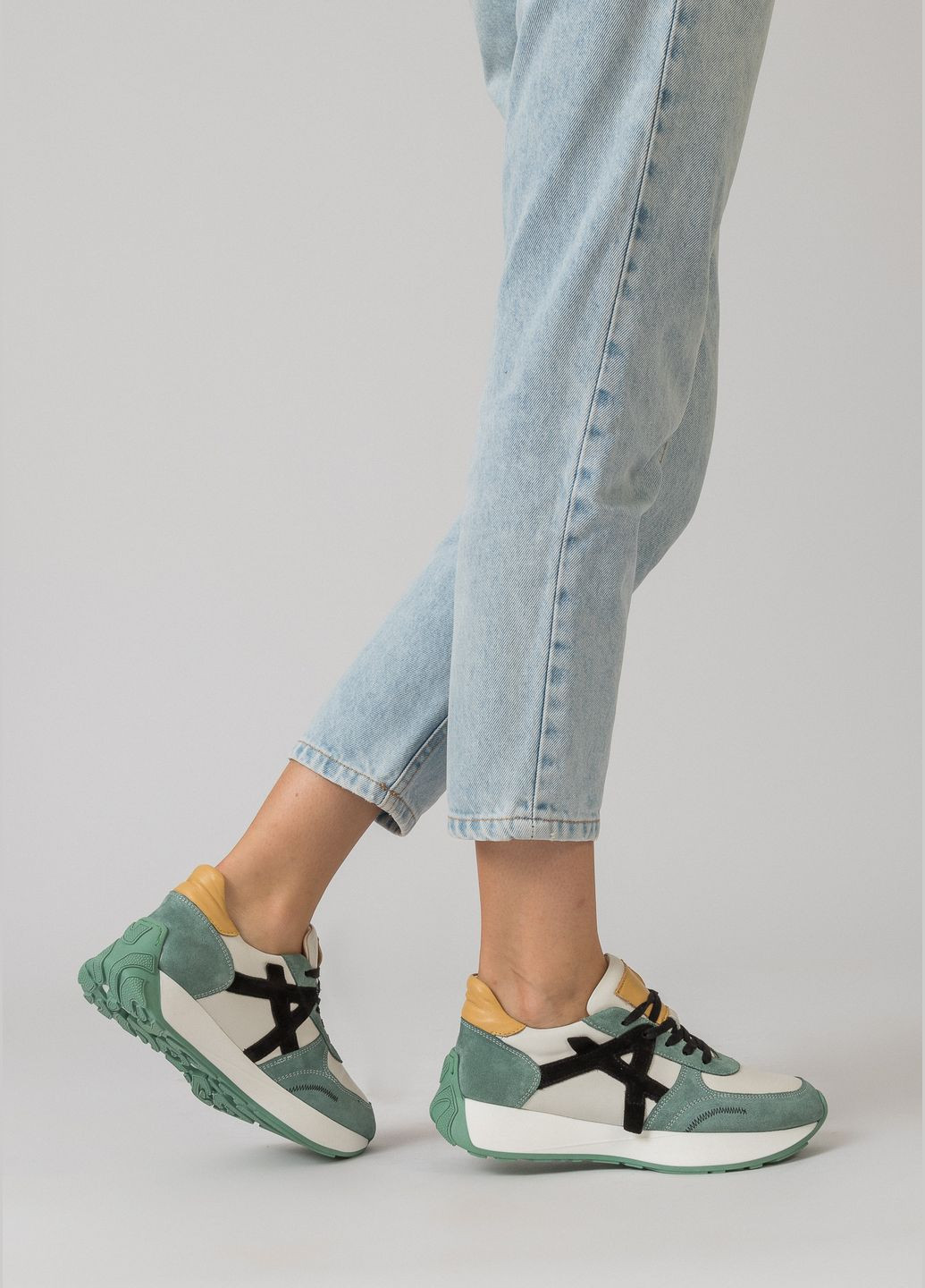 Кроссовки (1011ТZ) Phany зелёные (328913447)