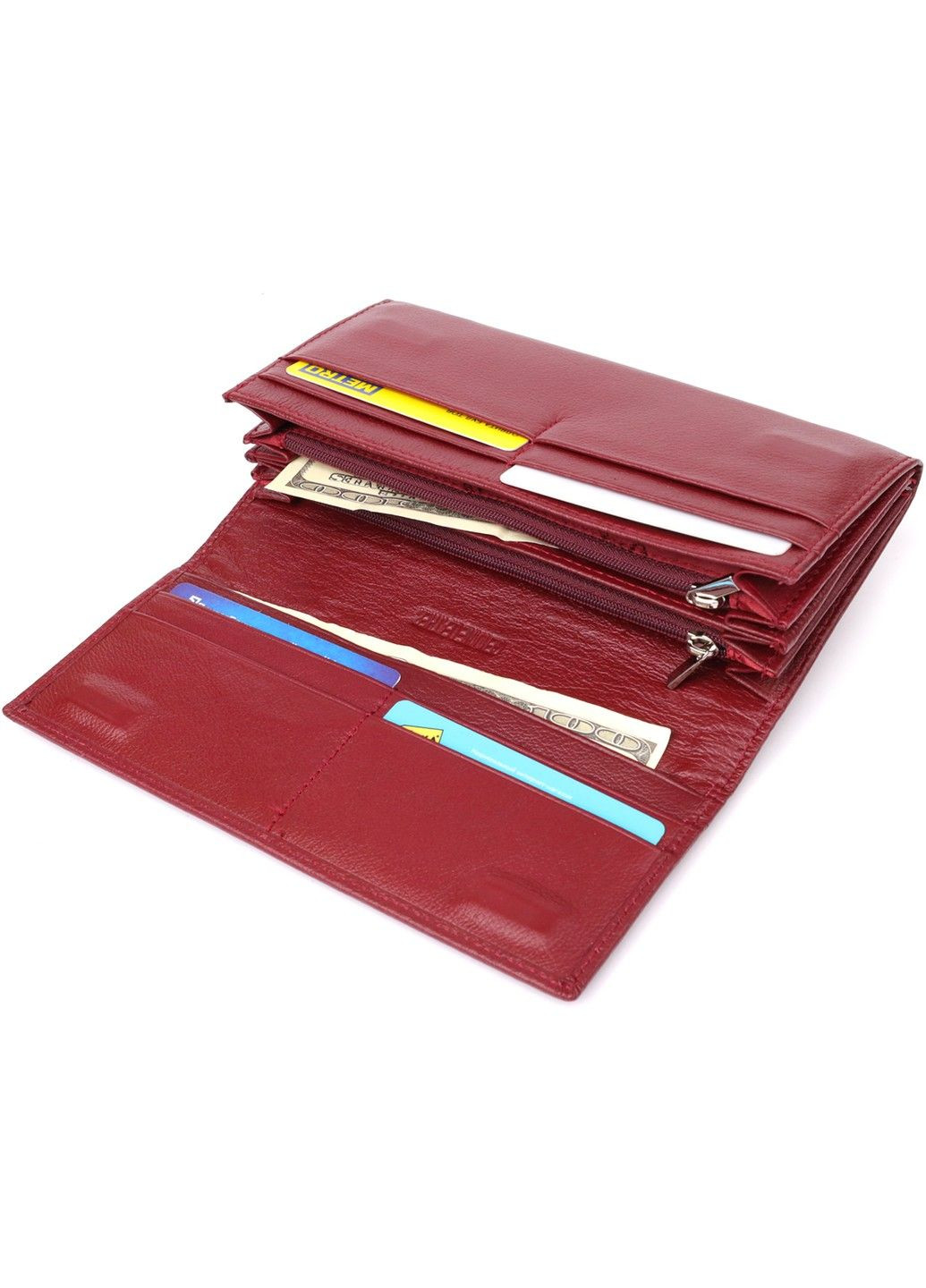 Женский кошелек с карманом для телефона из натуральной кожи 23069 Бордовый st leather (330642753)