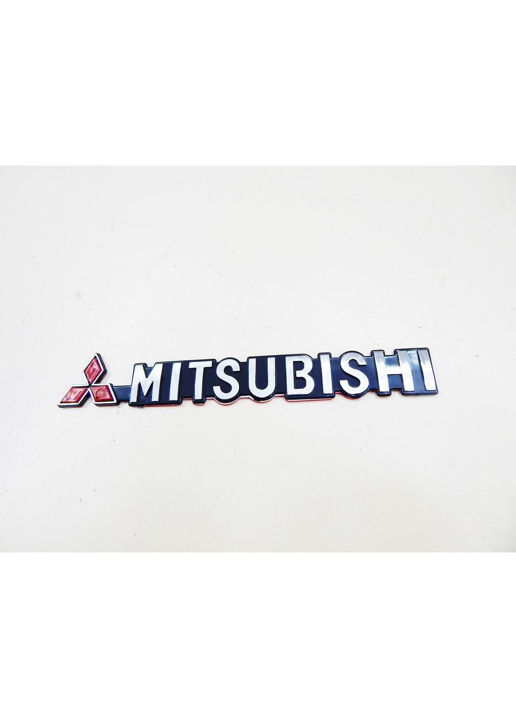 Емблема напис 190х30мм хром+червоний на чорному тлі пластик (на скотчі) MB619230 Mitsubishi (369612103)