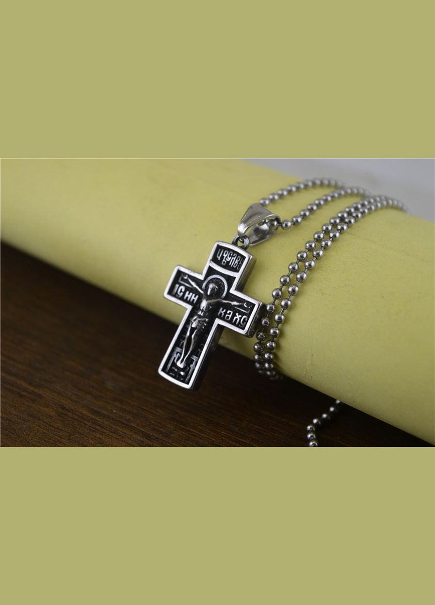 Кулон мужской на шею Крест Цепочка с крестиком амулет оберег STORE 199 (329202035)