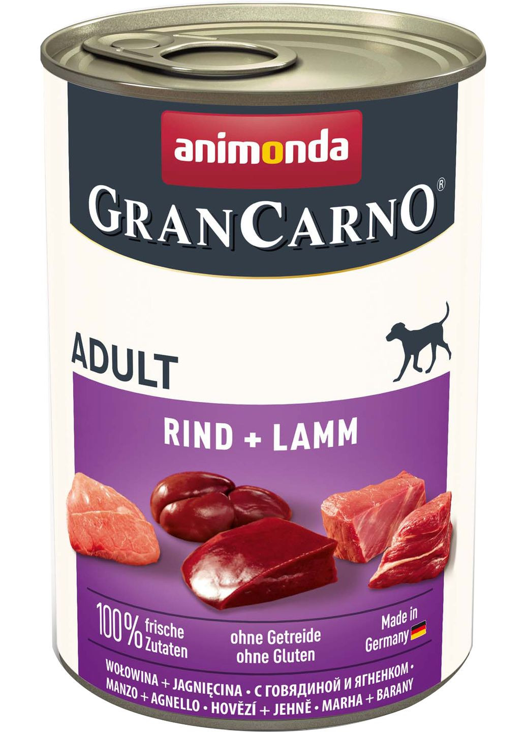 Влажный корм GranCarno Adult Beef + Lamb с говядиной и ягненком для собак 400 г (4017721827331) Animonda (279568139)
