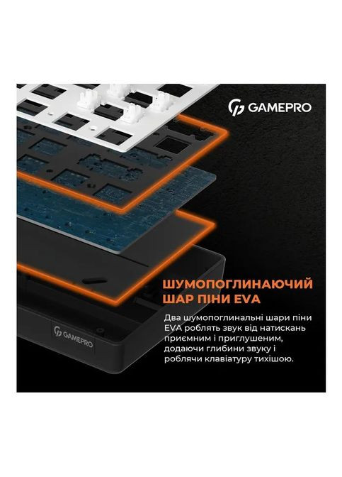 Клавіатура MK130G Pro Outemu Red Switch Hot-Swap 60 RGB USB/Wireless/Bluetooth Black (MK130G Pro) GAMEPRO MK130G Pro Outemu Red Switch Hot-Swap 60 RGB USB/W (356149734)