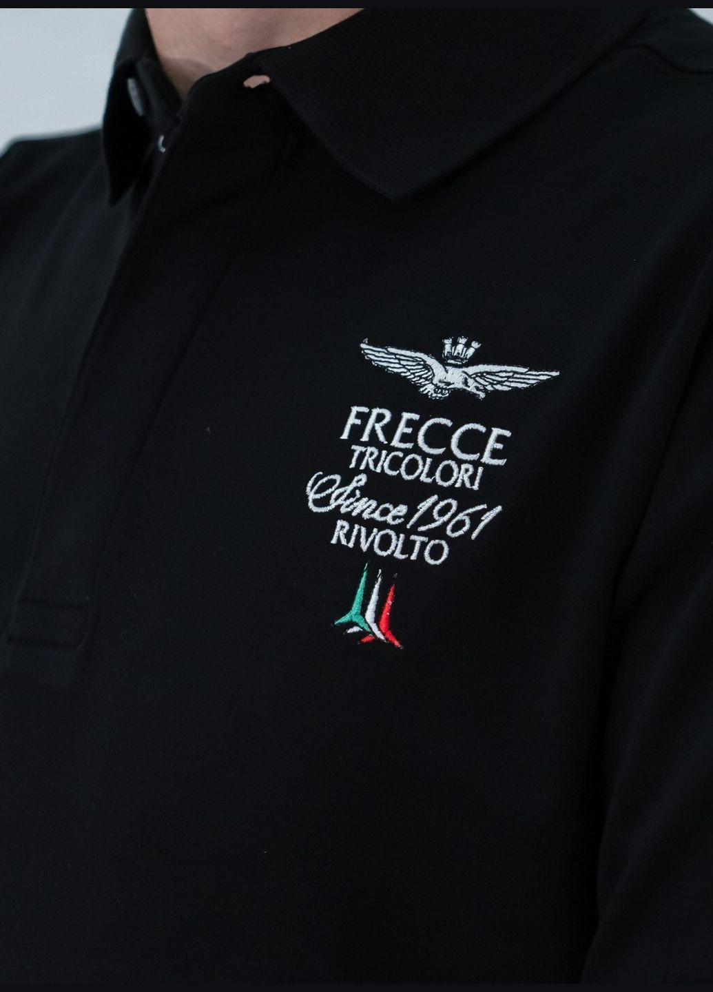 Поло чоловіче с довгим рукавом Aeronautica Militare Frecce Tricolori (303628982)