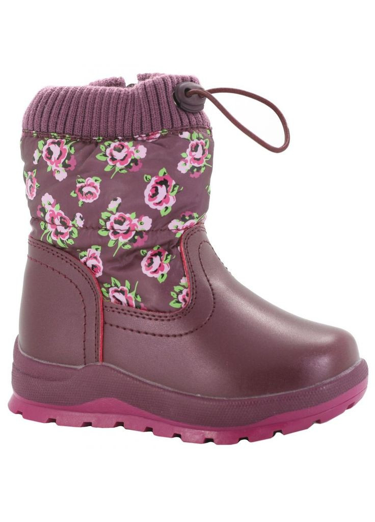 Бордовые ботинки зимние 9161 для девочек бордовые. размер 28 Jong Golf