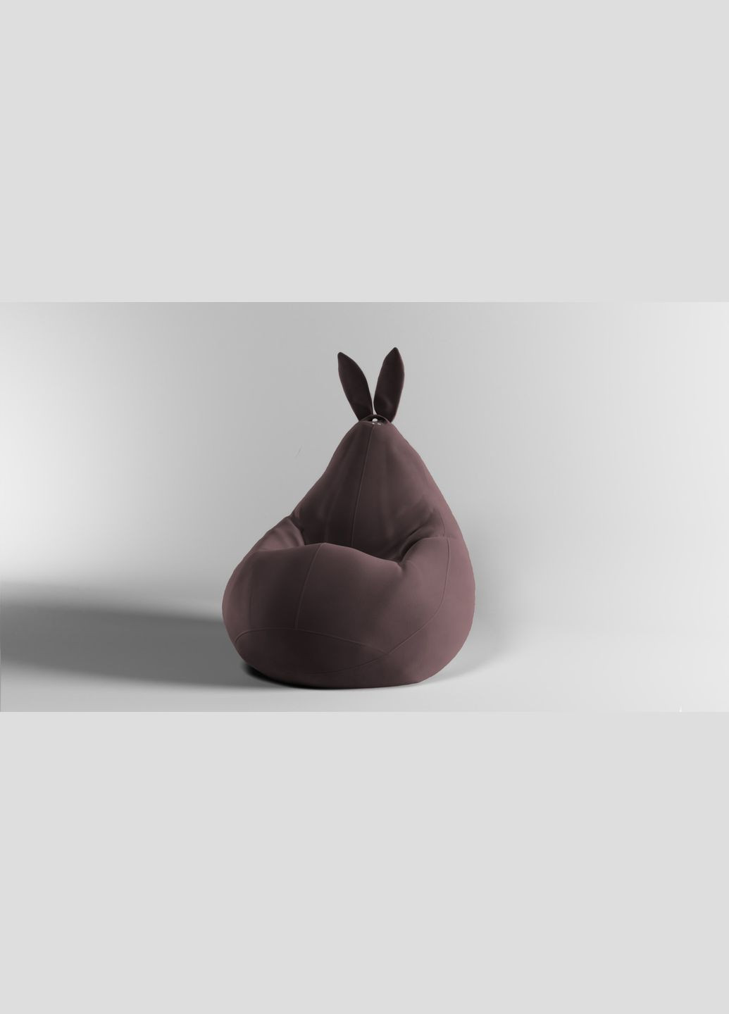 Крісло-мішок Зайчик груша, MEGA XXXL - 160х120 Велюр ORLANDO Brown SkyPuff (361256763)