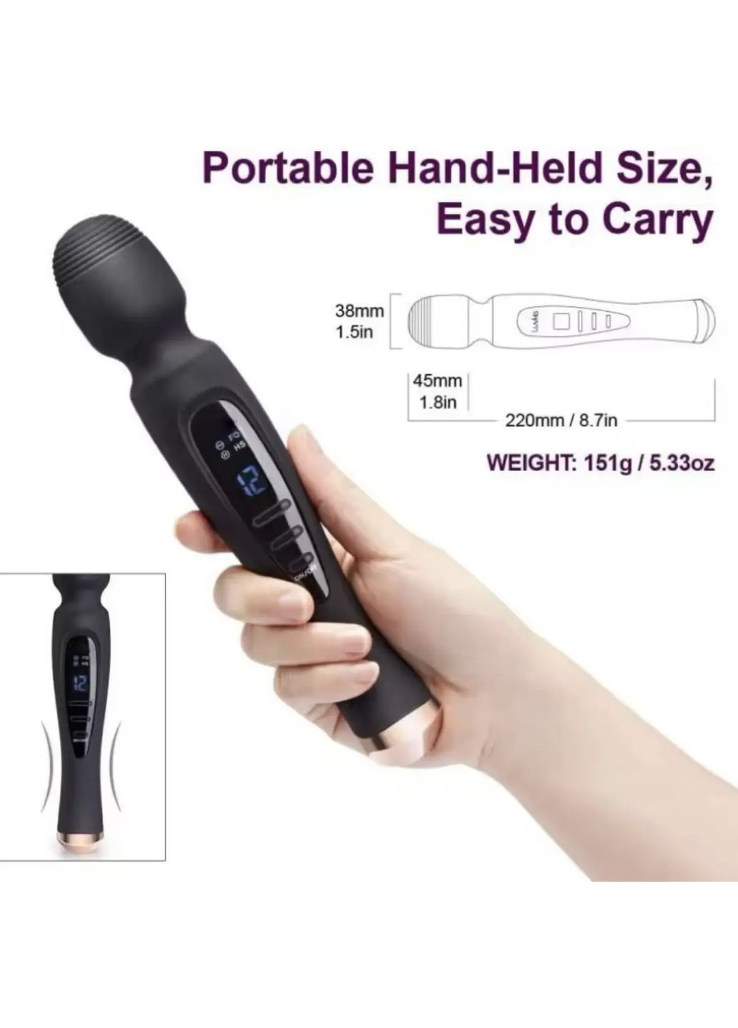 Вібратор для клітора. Вібромасажер Massager Black, з вібрацією і пульсацією Zini (328925835)