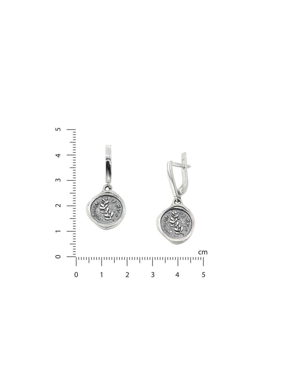 Сережки античні срібні з рослинним орнаментом Робінія 925 Флора Skifska Etnika (364202698)