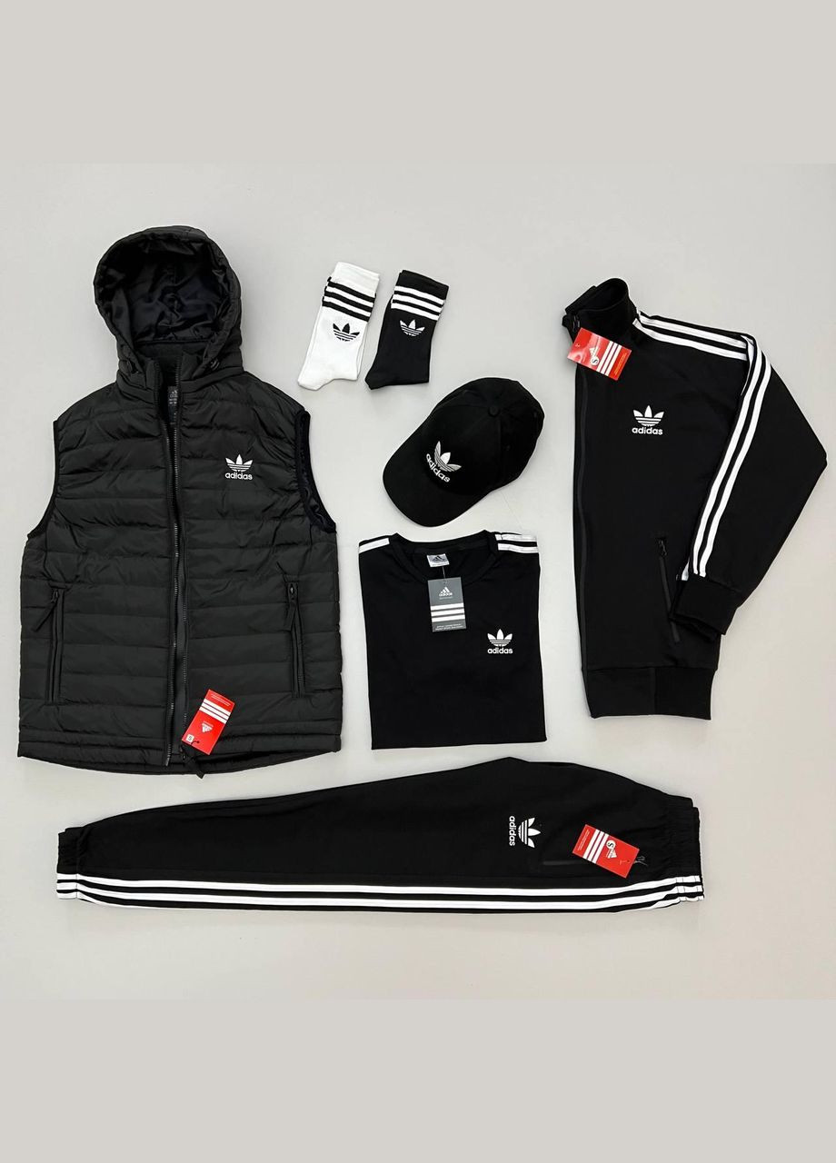 Набор Жилет-кофта-штаны-футболка-кепка-носки 2 пары No Brand (316244332)