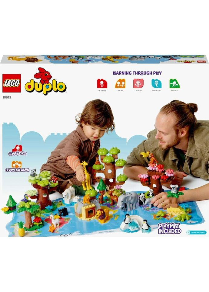 Конструктор DUPLO Town Дикие животные мира 142 деталей (10975) Lego (281425444)