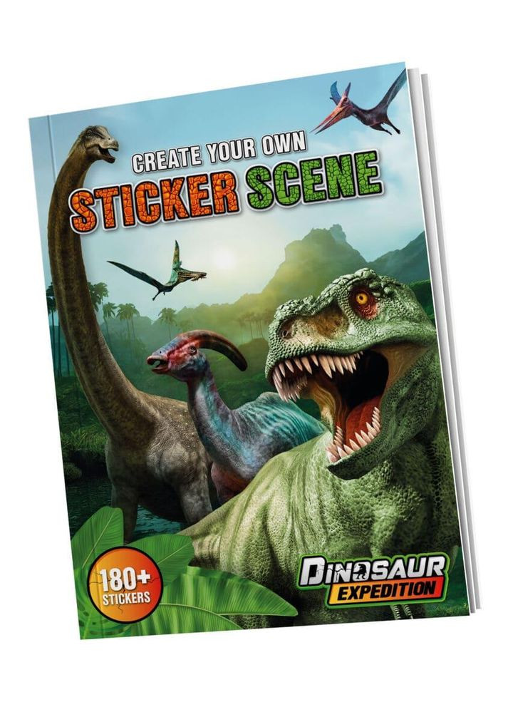 Стикербук Dinosaur Expedition, развивающая книжка с наклейками (961027) No Brand (345650809)