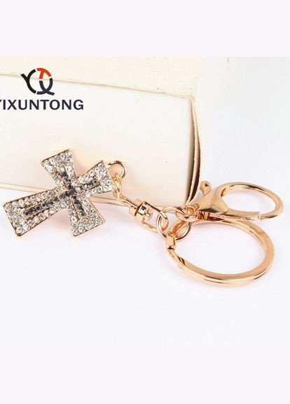 Оригінальний Креативний Модний Шикарний брелок підвіска у формі Хрестик зі стразами No Brand (305866308)