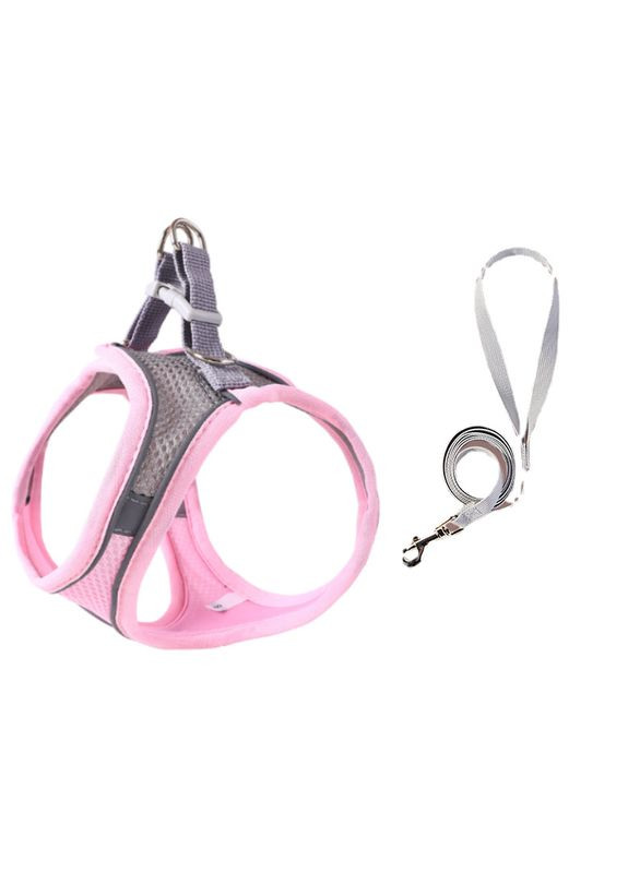 Прогулянкова шлейка для кішок та собак з нейлону, Жилет для домашніх тварин, Повідець у подарунок No Brand (318359596)