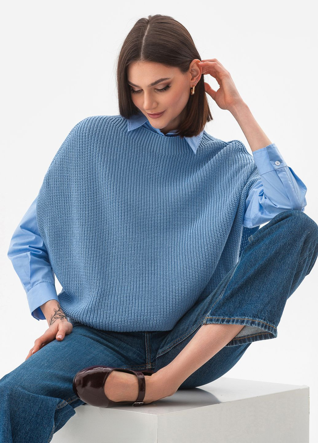 Стильная хлопковая безрукавка SVTR (327842303)