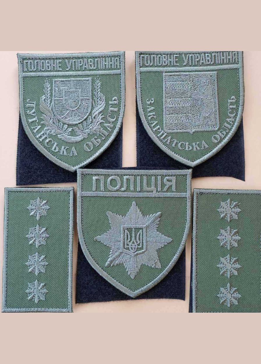 Шеврон Погон Полиции на темном масле без номера No Brand (336381977)
