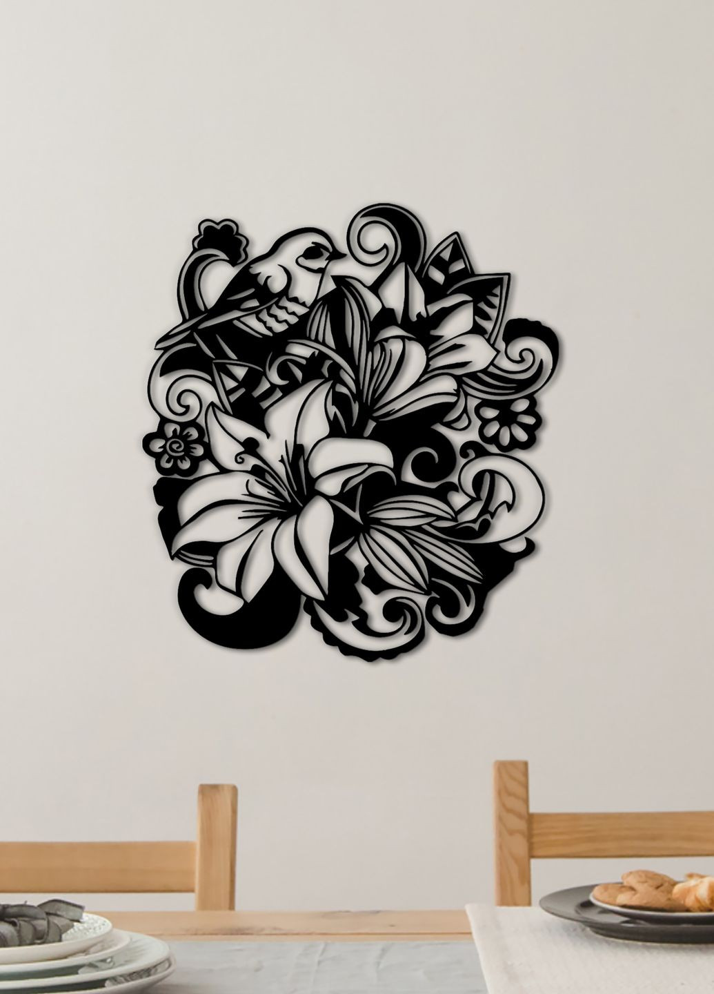 Современная картина на стену, деревянный декор для дома "Лилия цветущая", декоративное панно 20х23 см Woodyard (292113992)