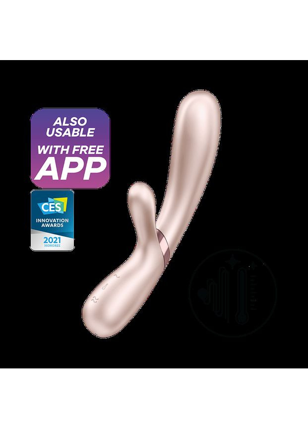 Смарт вибратор-кролик с подогревом Hot Lover Nude Satisfyer (366875873)