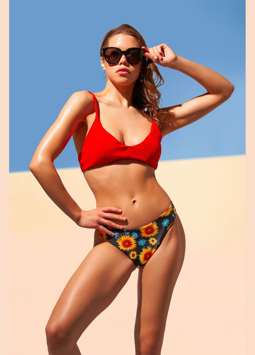 Красный летний купальник No Brand